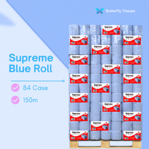 Supreme Blue Rolls 2-Ply | 150m | 84 Case