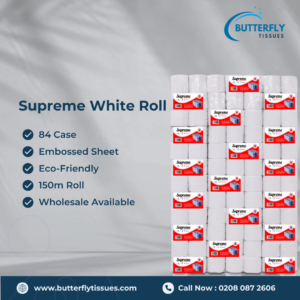 Supreme White Rolls 2-Ply | 150m | 84 Case